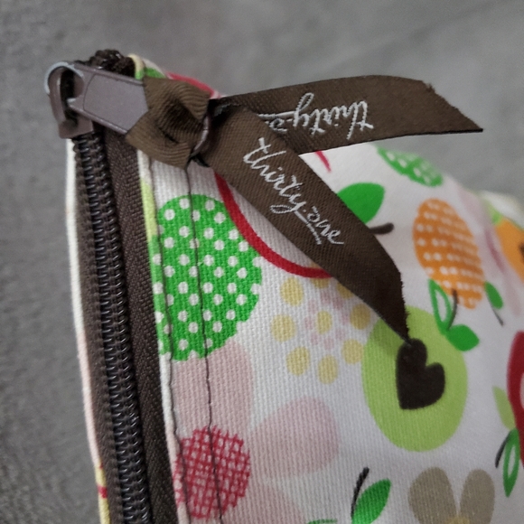 Thirty One Zipper Pouch Apple Blossum 12" wide x 9" tall with 2.5" base - Picture 2 of 16